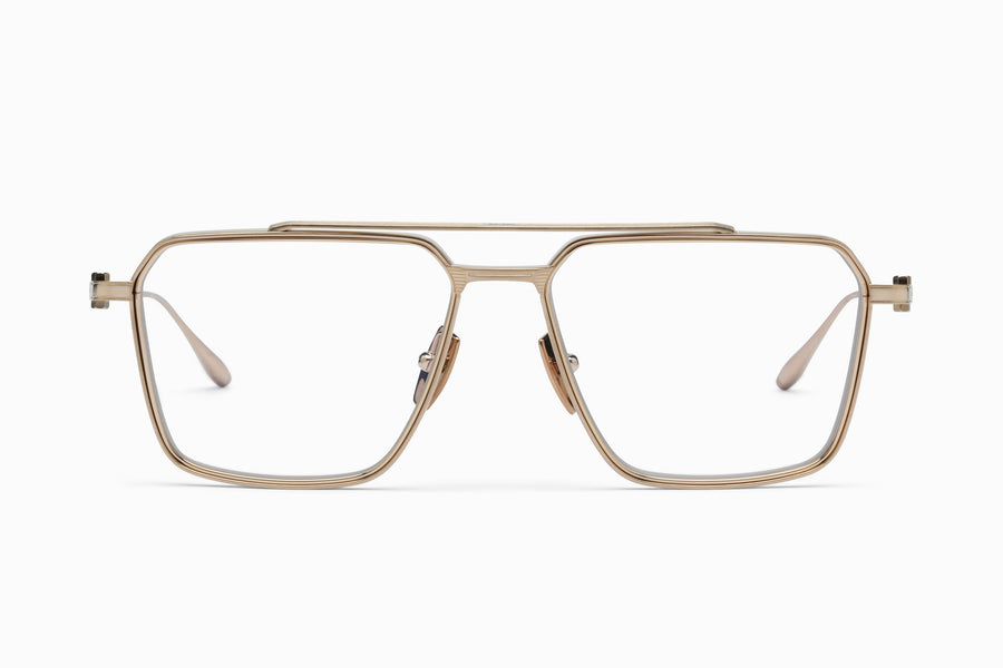 AKONI Telesto Brushed White Gold — Brillenfassung