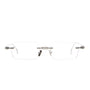 Kuboraum H61 Silver+Gunmetal – montatura rimless, vista frontale