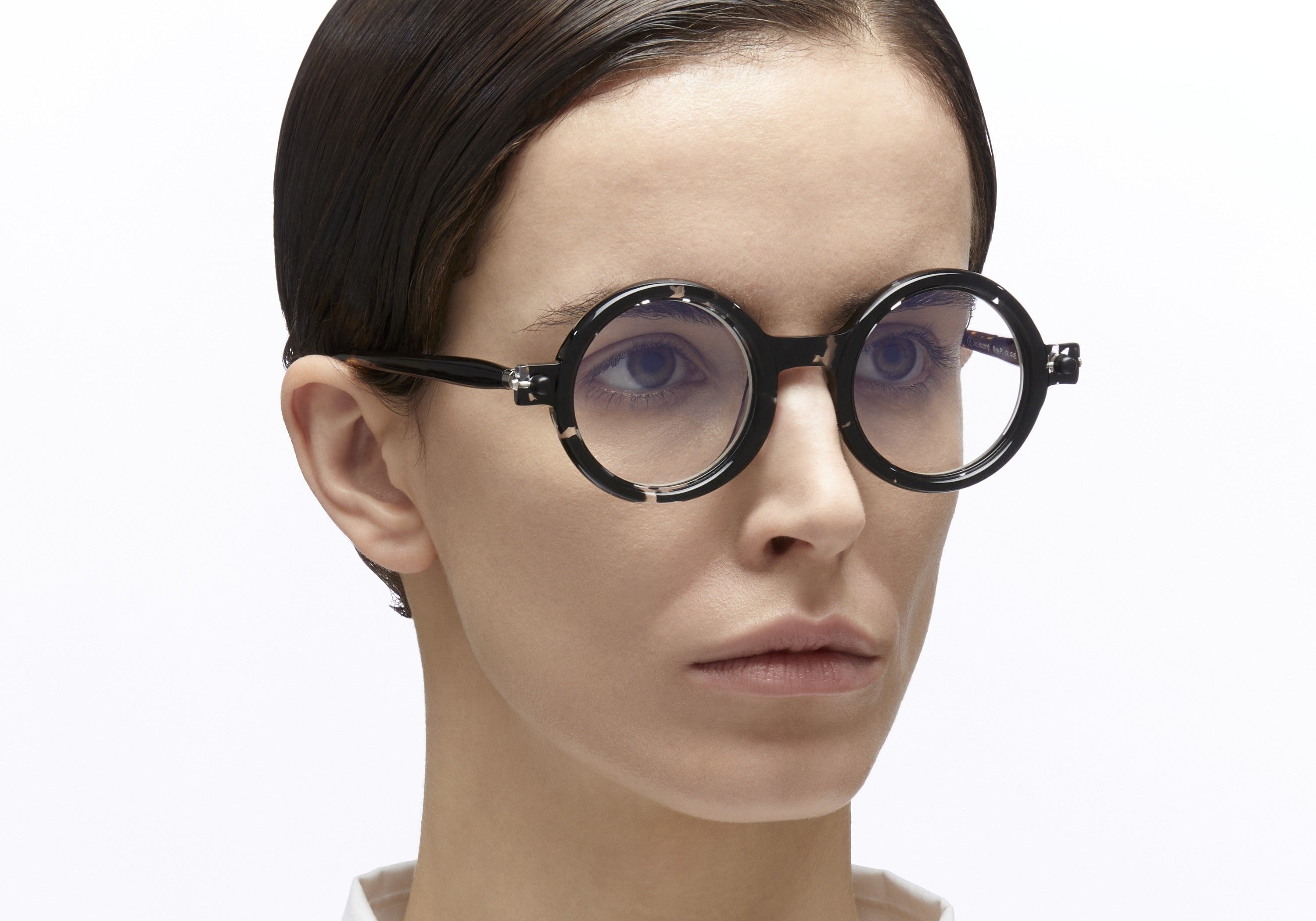 Kuboraum MASKE P1 - Transparent Havana+Black Shine