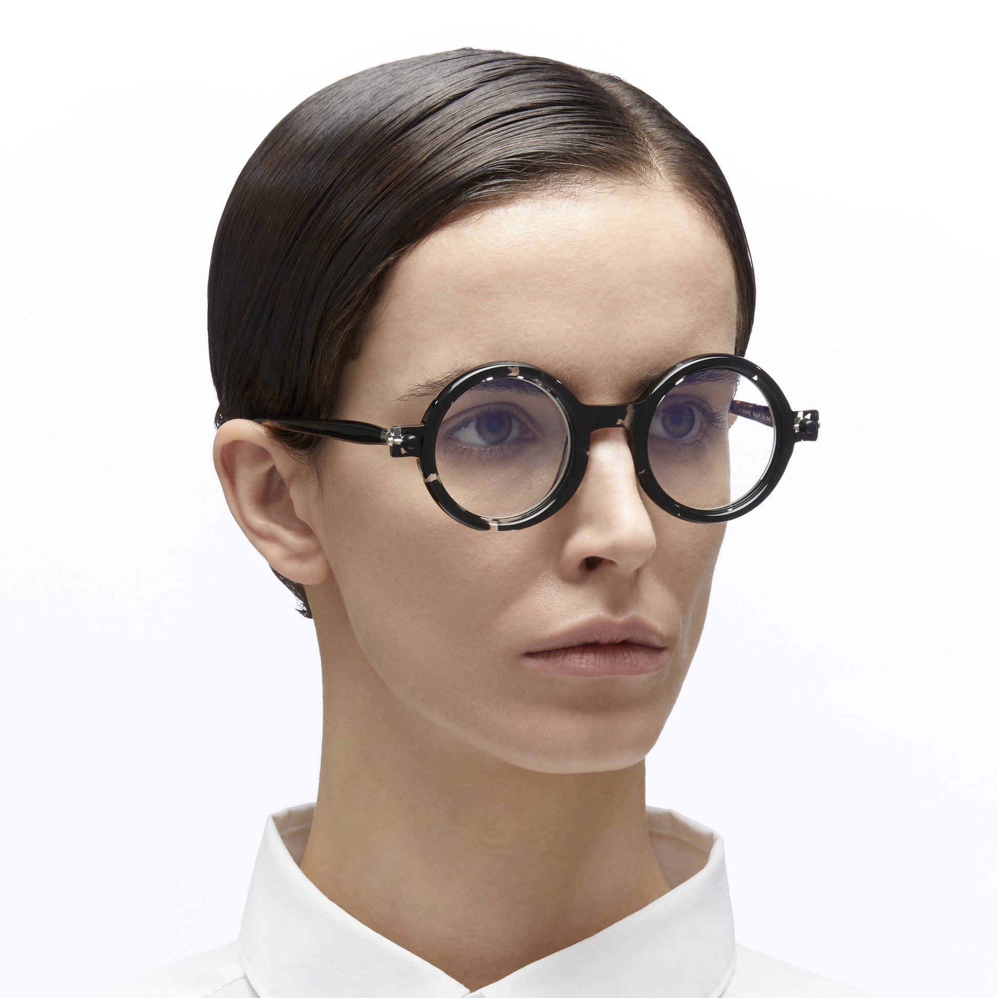 Kuboraum MASKE P1 - Transparent Havana+Black Shine