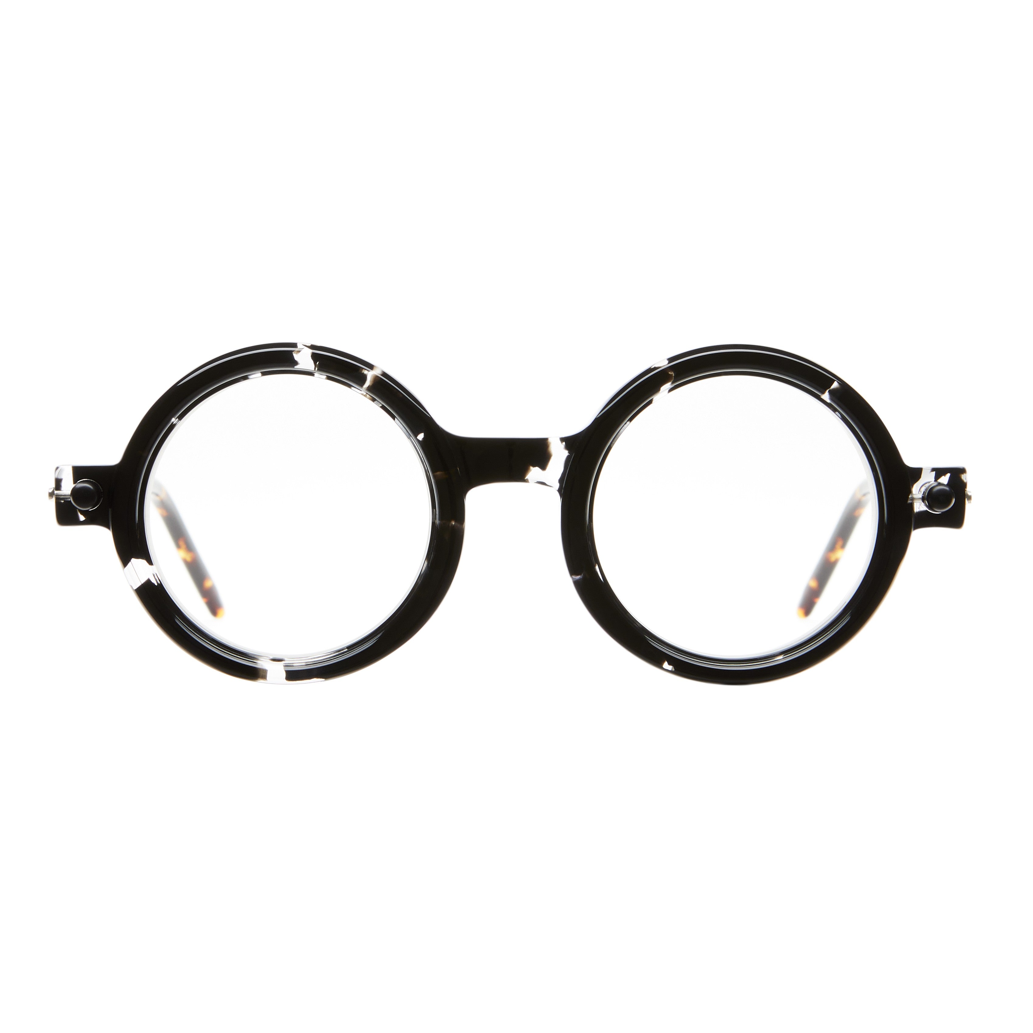 Kuboraum MASKE P1 - Transparent Havana+Black Shine