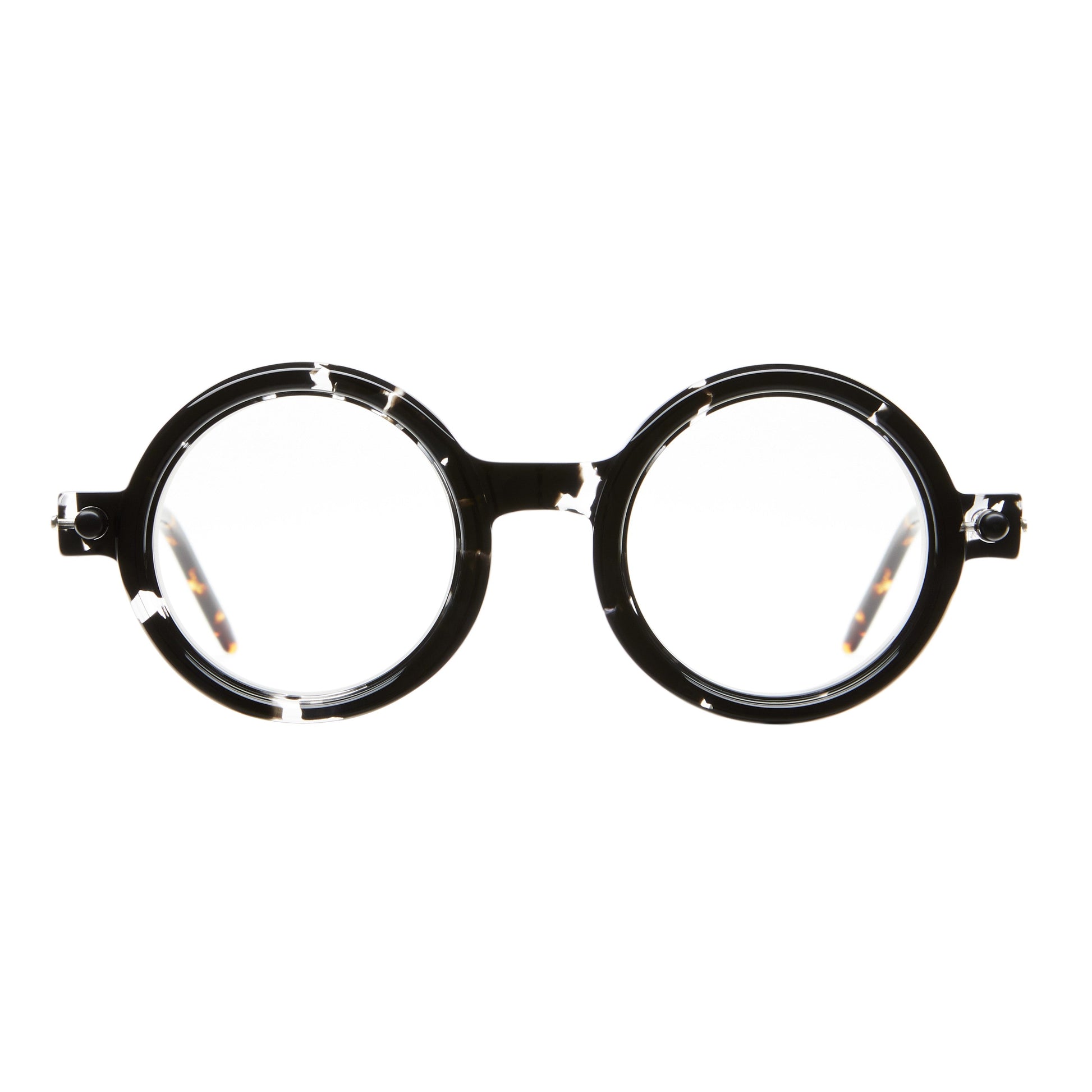 Kuboraum MASKE P1 - Transparent Havana+Black Shine