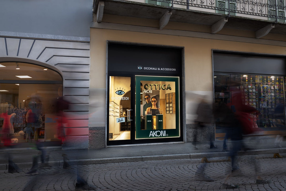 L’ingresso della boutique OCCHIO in Via XX Settembre a Crema