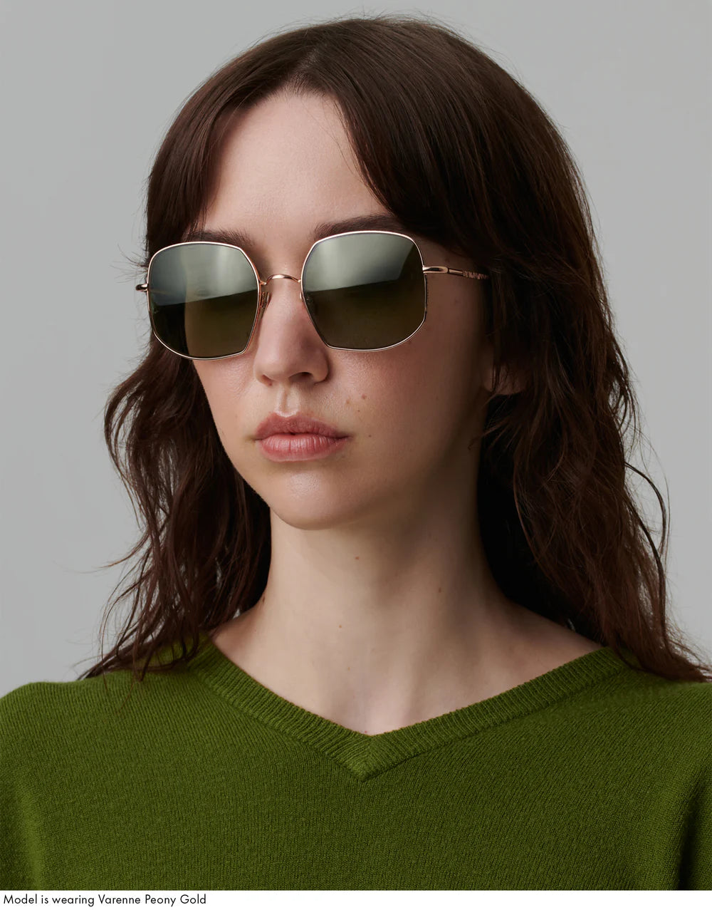 Ahlem Varenne - Peony Gold / Green Glitter Gradient