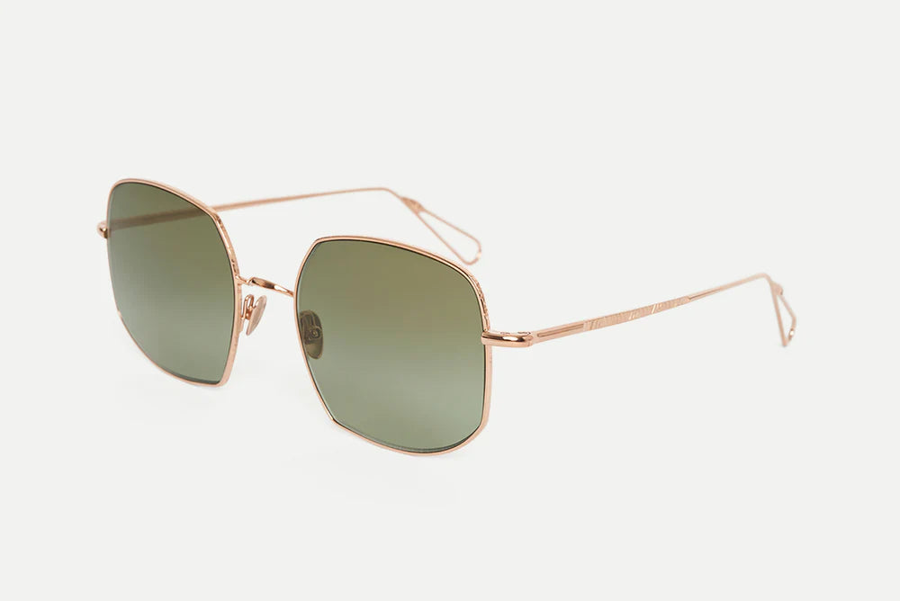 Ahlem Varenne - Peony Gold / Green Glitter Gradient