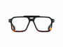 T HENRI Somnia Lucid RX, montatura da vista in acetato sfumato nero-tartarugato – vista frontale
