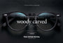 TVR® 505 Black Woody Carved – eyeglasses, front view