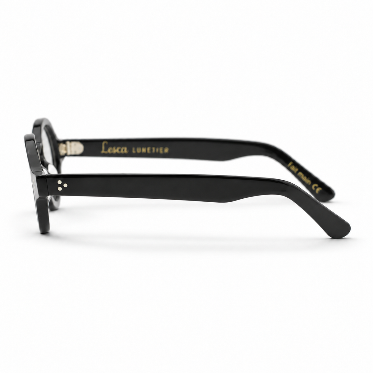 Lesca Lunetier Burt 100 nero – vista laterale con entrambe le aste