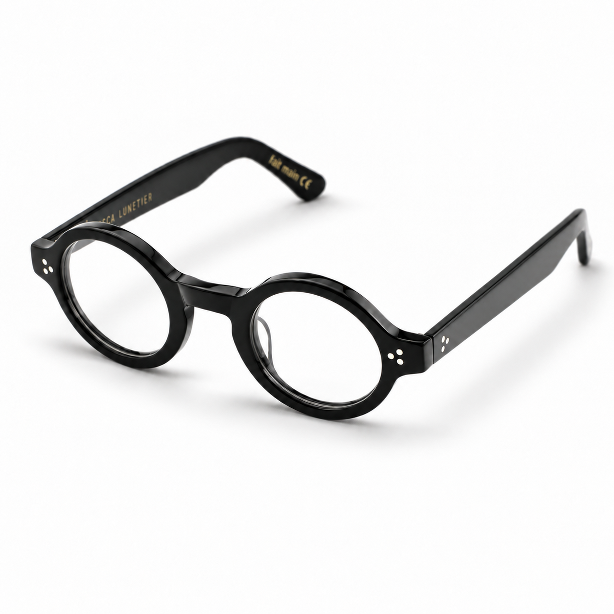 Lesca Lunetier Burt 100 nero – vista a tre quarti