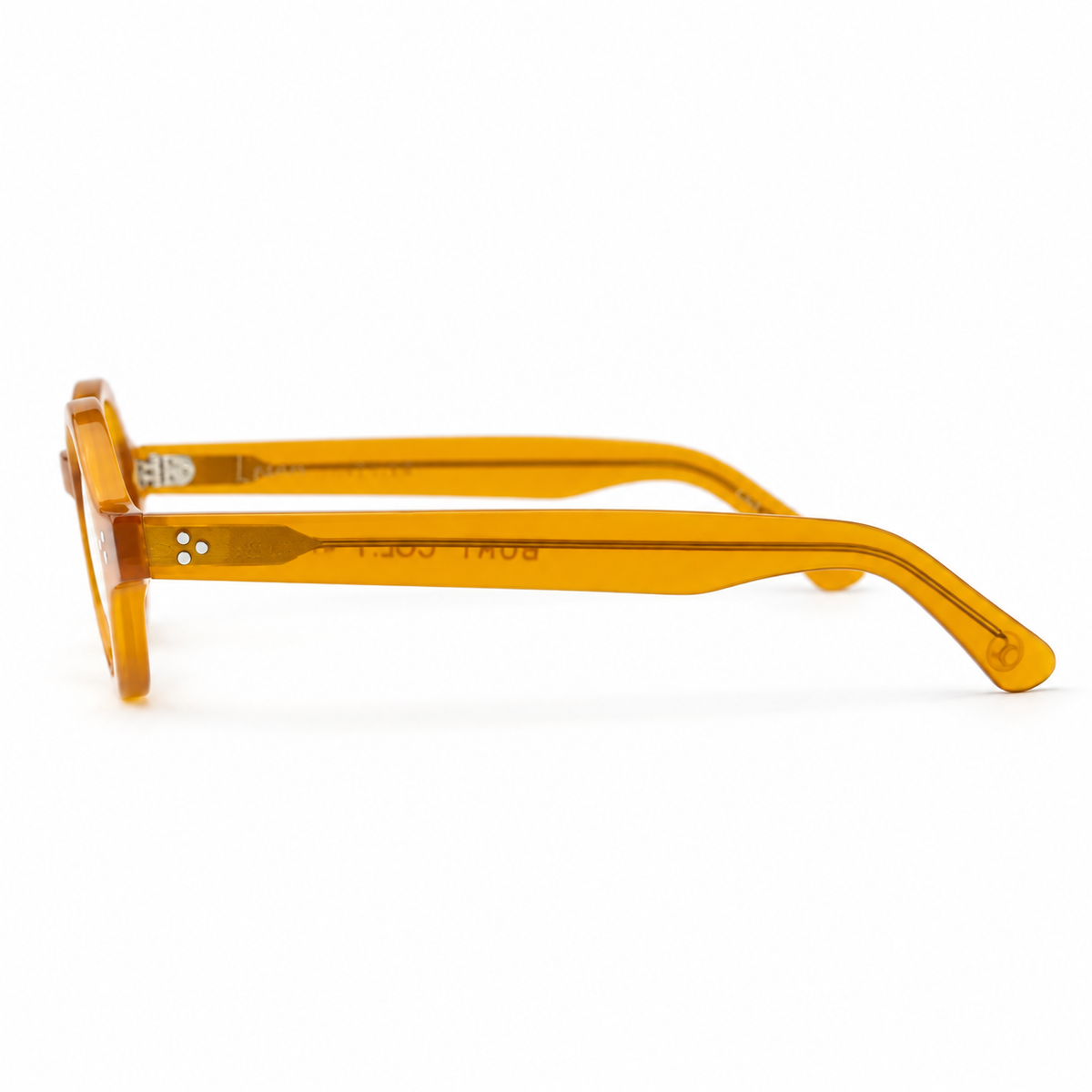 Lesca Lunetier Burt 1 Miel – side view with temples aperte