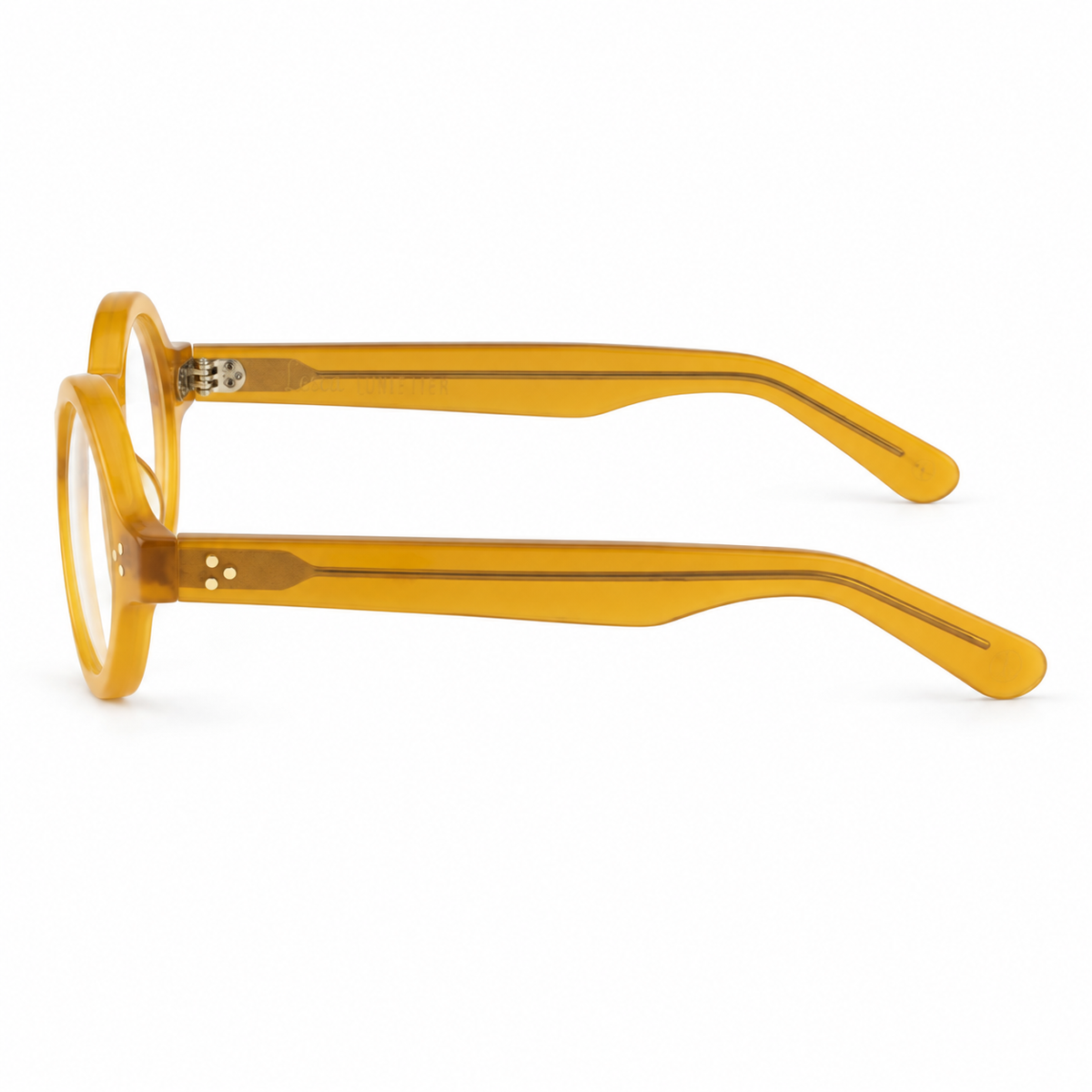 Lesca Lunetier Burt miele – vista laterale con aste aperte