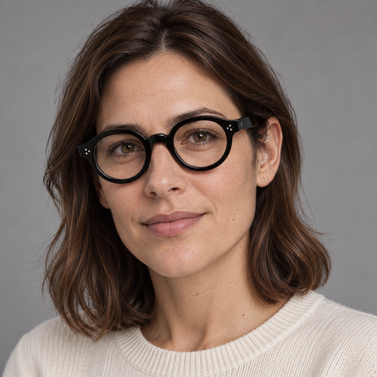 Lesca Lunetier Corbs Noir – worn by a woman