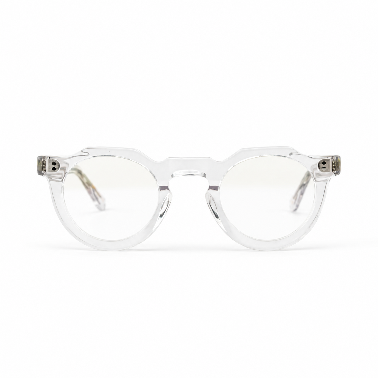 Lesca Lunetier Pica col. 3 Crystal in acetato trasparente – vista frontale