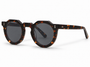 Lesca Lunetier Pica 424 dark tortoise with grey lenses – three-quarter view