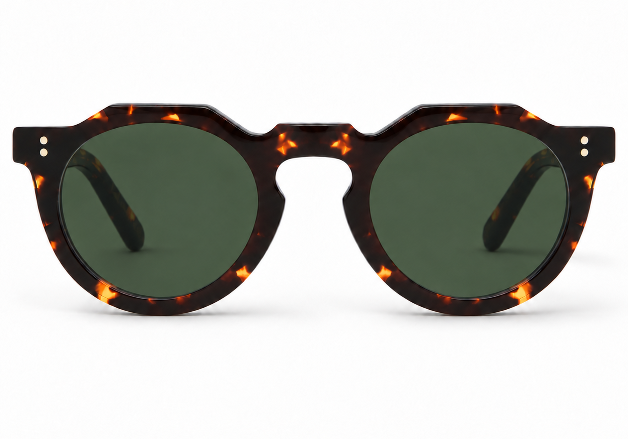 Lesca Lunetier Pica 424 – Sonnenbrille mit lenti verdi, Frontansicht