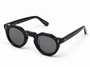 Lesca Lunetier Pica Black with grey lenses – three-quarter view