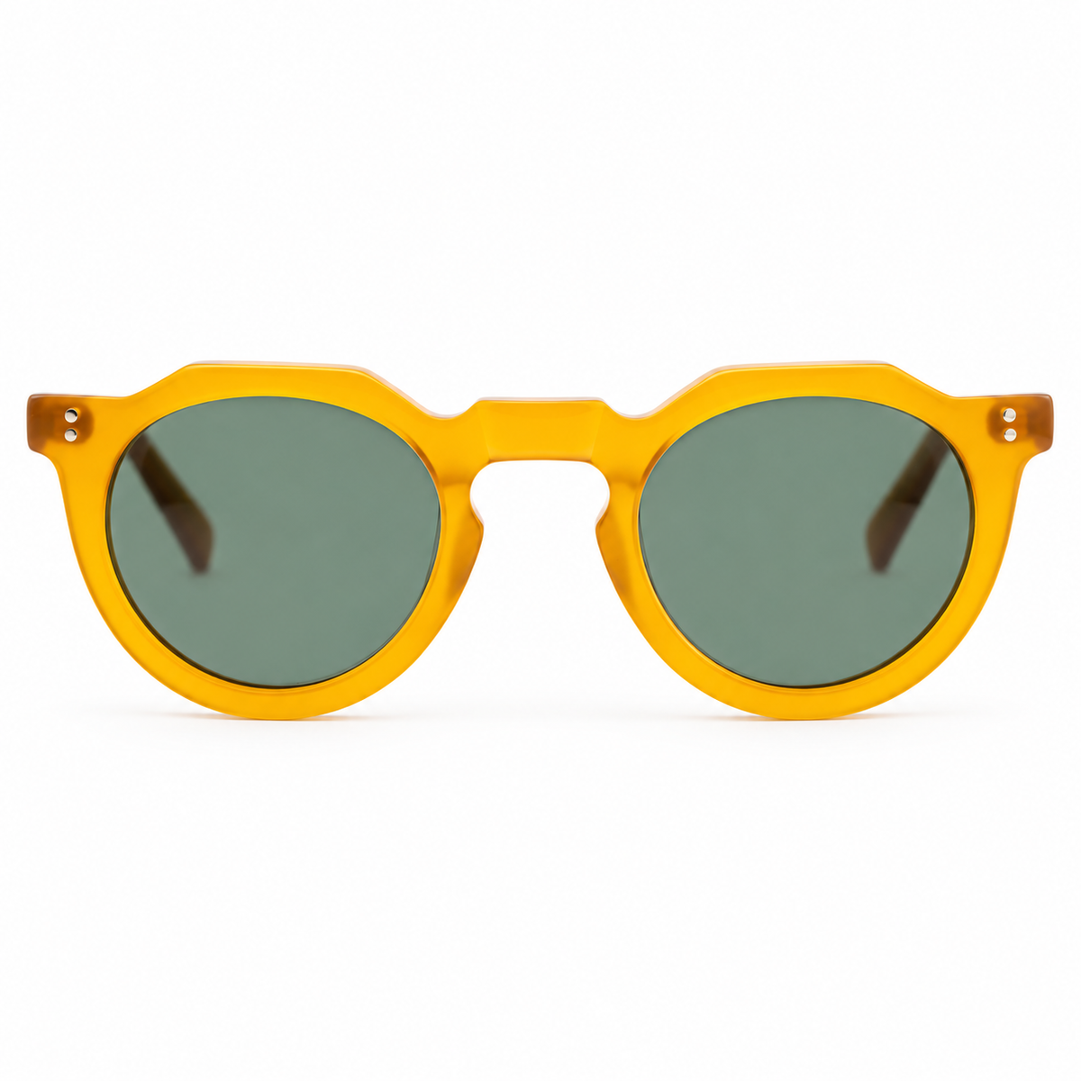 Lesca Lunetier Picas col. 1 Miel in acetato color miele, lenti verde grau – Frontansicht