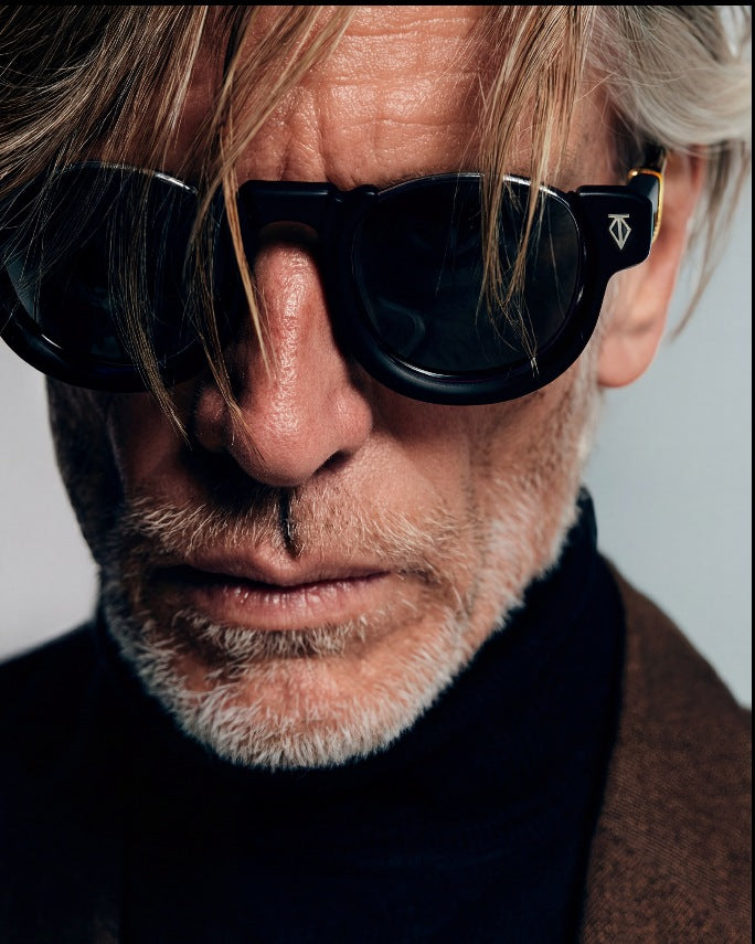 T HENRI, official campaign: titanium and acetate frame