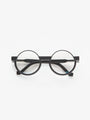 VAVA × Álvaro Siza Vieira CL0010 Black Matte optical frame, front view with temples folded